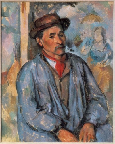 Homem de bata azul de Paul Cézanne
