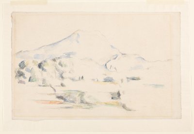 Montagne Saint-Victoire, c.1885-87 (grafite e aguarela sobre papel assentado) de Paul Cézanne