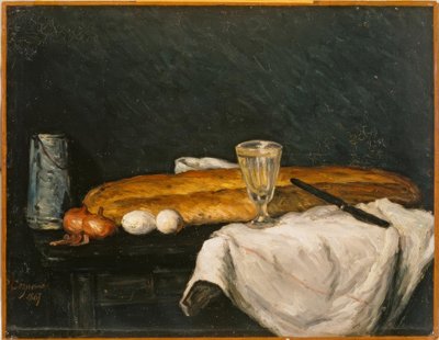 Still Life: Pão e Ovos de Paul Cézanne