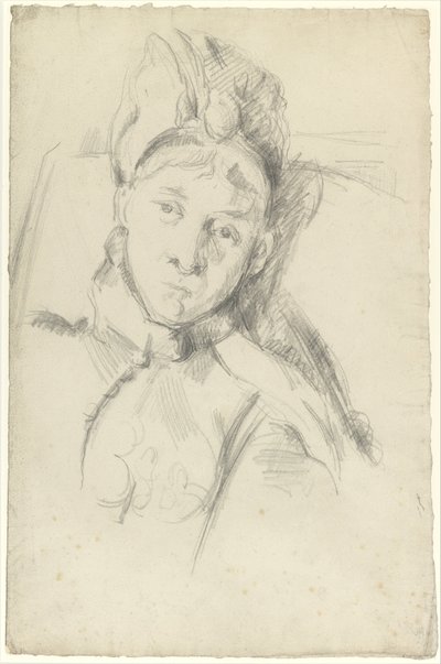 Retrato de Hortense Cézanne-Figuet, a esposa do artista de Paul Cézanne