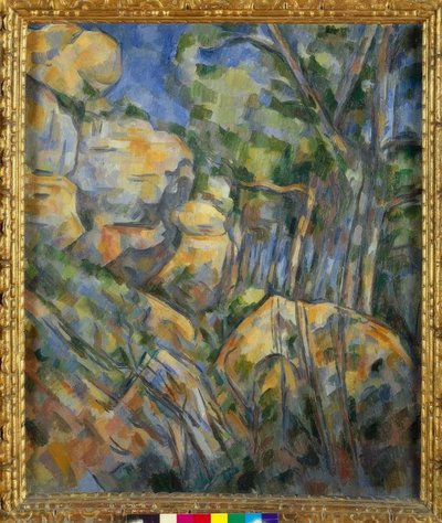 Rochas perto das cavernas acima de Château-Noir de Paul Cézanne