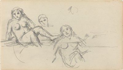 Banhista Sentado [verso] de Paul Cézanne