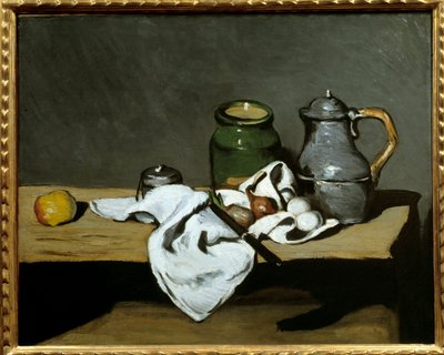 Still Life at the Kettle Painting de Paul Cezanne (1839-1906) 1869 Sun. 0,64x0,81 m Paris, musee d