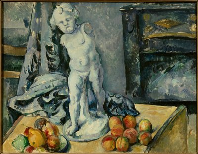 Natureza Morta com Cupido em Pintura de Gesso de Paul Cezanne (1839-1906) 1894 Sol. 0,63x0,81m. Estocolmo. Museu Nacional - Natureza Morta com Cupido em Gesso. Pintura de Paul Cezanne (1839-1906) de Paul Cézanne