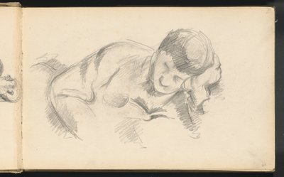 O filho do artista apoiado em seu cotovelo, c. 1887. de Paul Cézanne