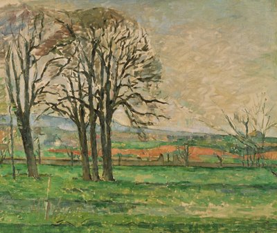 As árvores nuas em Jas de Bouffan, 1885-1886 de Paul Cézanne