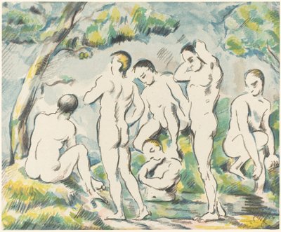 O Pratinho dos Banhistas, 1897. de Paul Cézanne