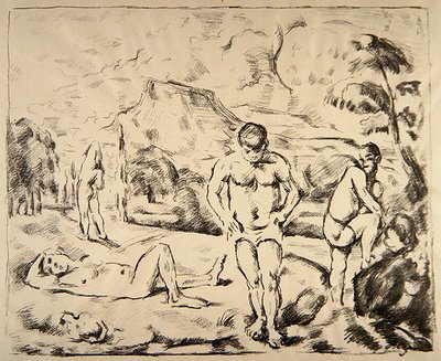 The Bathers, c.1898 (litho) de Paul Cézanne