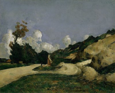 A estrada do país, c.1871 de Paul Cézanne
