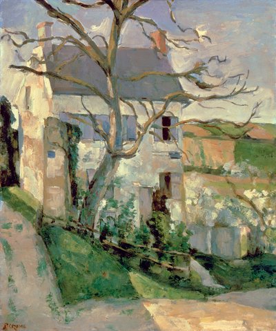 A Casa e a Árvore, c.1873-74 de Paul Cézanne
