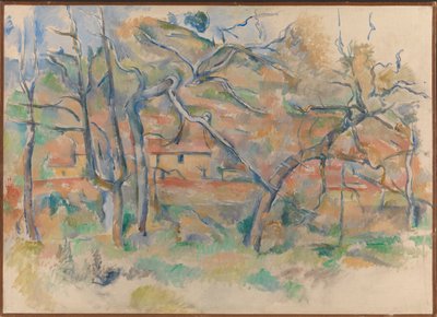 Árvores e casa, Provença de Paul Cézanne