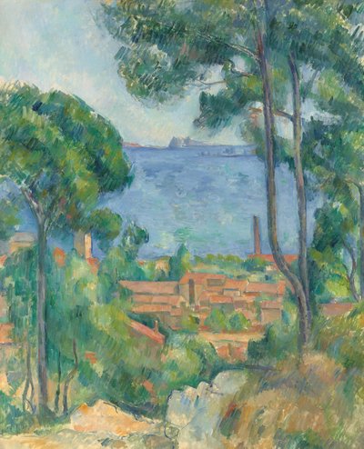 Vista de L "Estaque e o Castelo d" Se, c.1883-85 de Paul Cézanne
