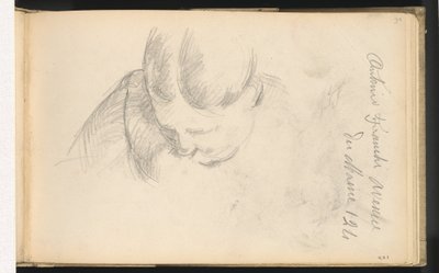 Mulher inclinada para a frente de Paul Cézanne