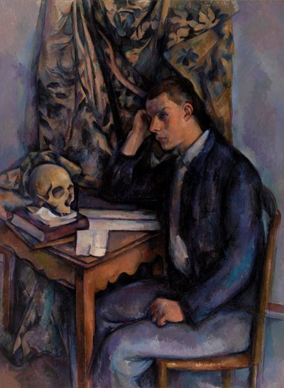 Jovem e crânio de Paul Cézanne