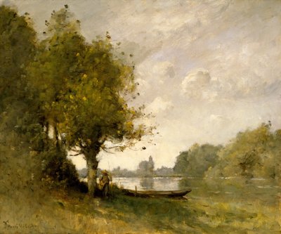 Uma lagoa perto de Nangis, 1880-95. de Paul Desire Trouillebert