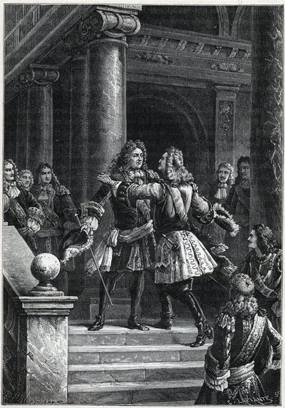 Tratado de Rastatt - Príncipe Eugene de Savoy e Marechal de Villars (comandantes de forças contrárias na Guerra de Sucessão Espanhola) - Guerra de sucessão da Espanha (1701 a 1714) - Tratado de Rastatt - Reunião de Marechal de Villars e Eugene de Savoie de Paul Dominique Philippoteaux