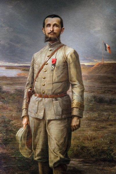detalhe da pintura "Le commandant Marchand" (Jean Baptiste - Jean-Baptiste Marchand de Paul Dominique Philippoteaux