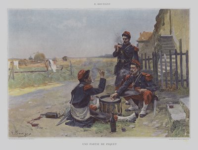 Um jogo de piquet de Paul Émile Boutigny