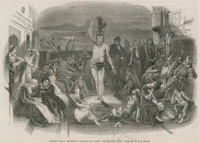 Águia Salomão pregando o arrependimento durante a peste (gravação) de Paul Falconer Poole