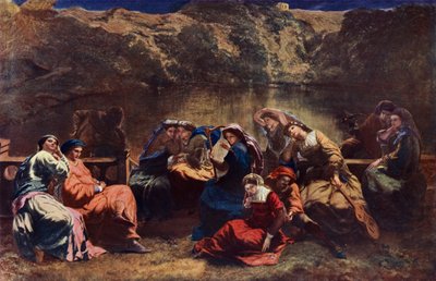 O Sétimo Dia do Decameron (cor litho) de Paul Falconer Poole