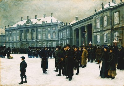 Troca da guarda no Palácio de Amalienborg, 1902-1903 de Paul Fischer