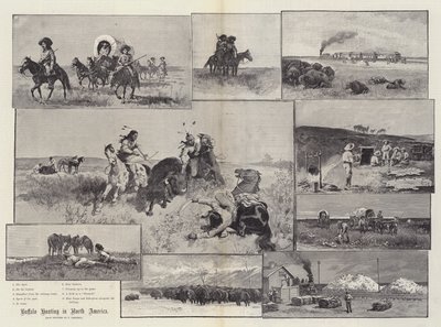 Caça ao Búfalo na América do Norte de Paul Frenzeny