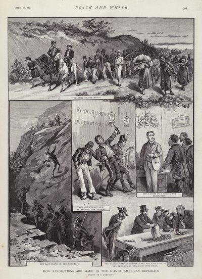 Revoluções na América Latina (litho) de Paul Frenzeny