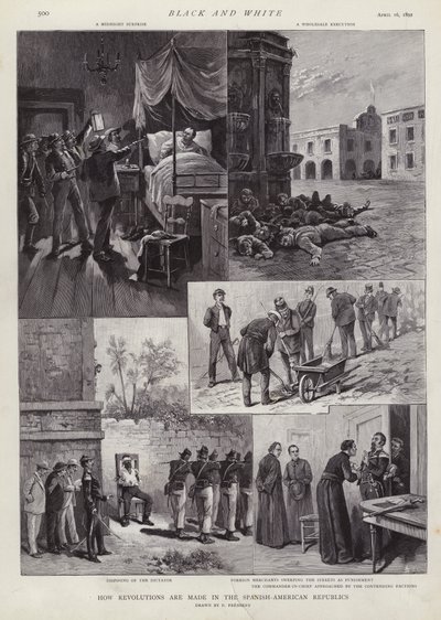 Revoluções na América Latina (litho) de Paul Frenzeny