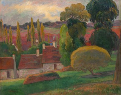 Uma fazenda na Bretanha, ca. 1894 de Paul Gauguin
