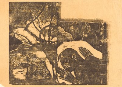 Uma Mulher Maori em uma Floresta; Manao Tupapau (Ela é assombrada por um espírito) de Paul Gauguin