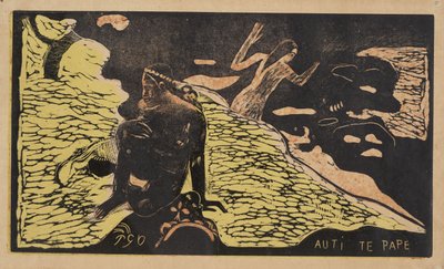 Auti Te Pape Mulheres no rio Da série Noa Noa, 1893-1894 de Paul Gauguin