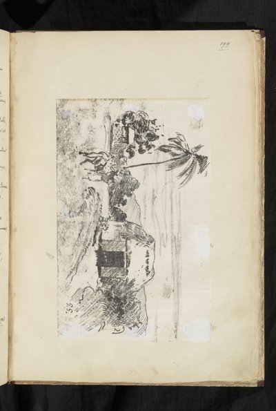 Avant et après - Paisagem com uma cabana e palmeiras de Paul Gauguin
