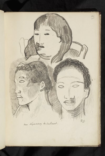 Antes e depois - "Não sem sentir" desenho de Paul Gauguin