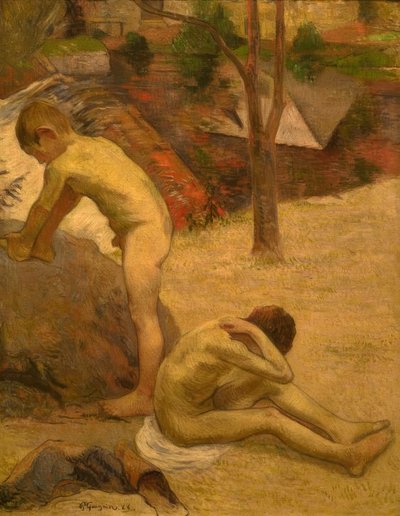 Banhistas meninos bretões de Paul Gauguin