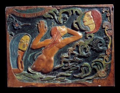 Be Mysterious Relief esculpido em madeira de tília por Paul Gauguin (1848-1903) de Paul Gauguin
