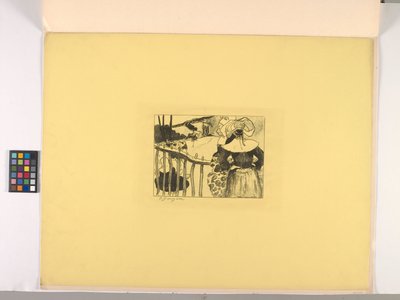 Mulheres bretões por uma cerca de Paul Gauguin