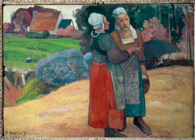 Camponeses bretões (óleo sobre tela de Paul Gauguin