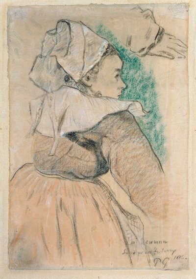 Mulher bretão no perfil certo, 1886 de Paul Gauguin
