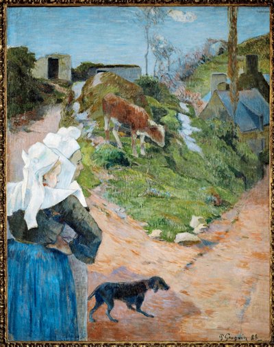 Bretões e Veau (óleo sobre tela) de Paul Gauguin