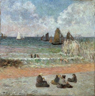 Costa em Dieppe par Gauguin, Paul Eugene Henri (1848-1903). Óleo sobre tela, tamanho : 71,5x71,5 de Paul Gauguin