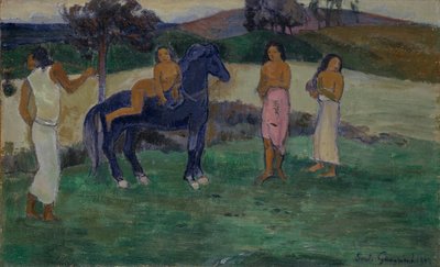 Composição com figuras e um cavalo, 1902. de Paul Gauguin