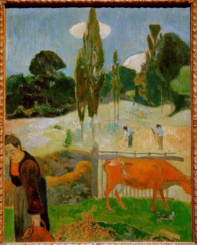 A vaca vermelha de Paul Gauguin
