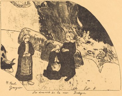 Dramas do Mar, Bretanha Dramas do Mar, Bretanha, 1889. de Paul Gauguin