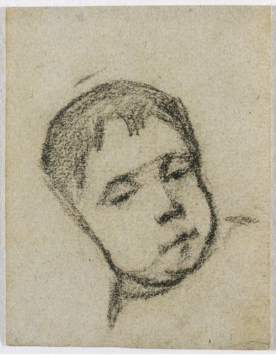 Emil Gauguin quando criança, Cabeça em um travesseiro, c. 1875-1876. de Paul Gauguin