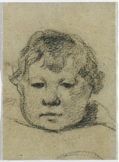 Emil Gauguin em criança, c. 1875-76 (lápis de cera preto) de Paul Gauguin