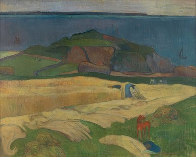 Colheita (Le Pouldu). 1890 de Paul Gauguin