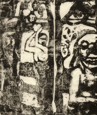 Mulher colhendo frutas e Oviri de Paul Gauguin