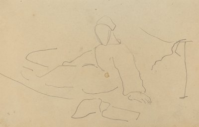 Figura sentada no chão [reto] de Paul Gauguin