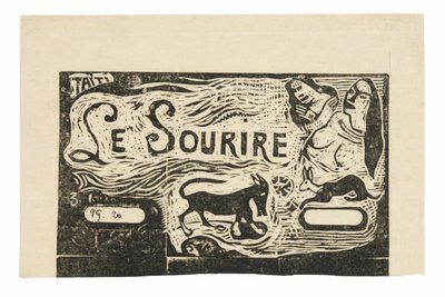 Raposa, bustos de duas mulheres e um coelho, capacete para Le sourire de Paul Gauguin
