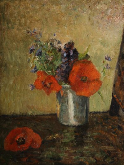 Francês: Flores de verão numa taça de Paul Gauguin